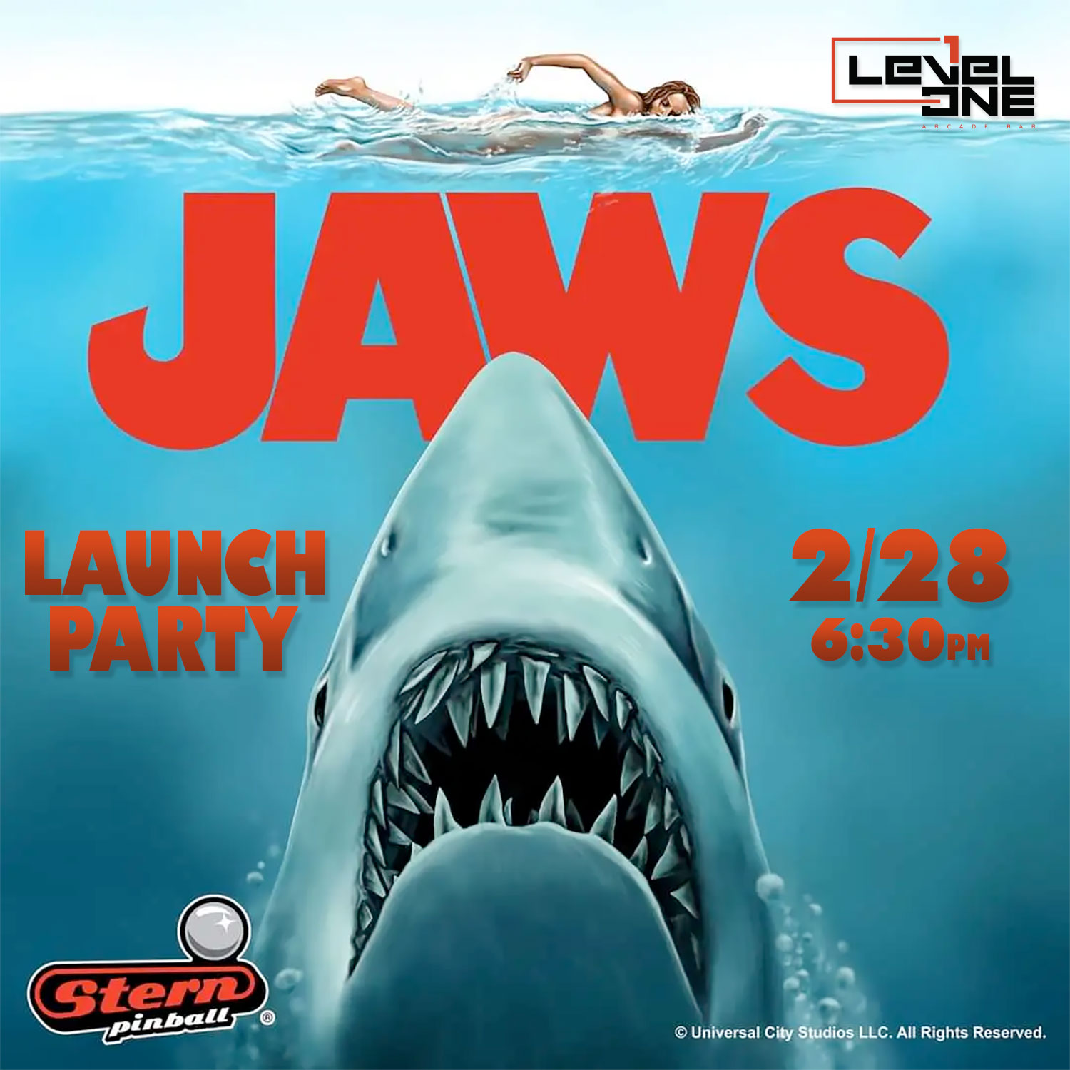 Stern Pinball Jaws Launch Party